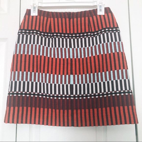 Ann Taylor Multicolored Geometric A-line Mini Skirt - Picture 2 of 6